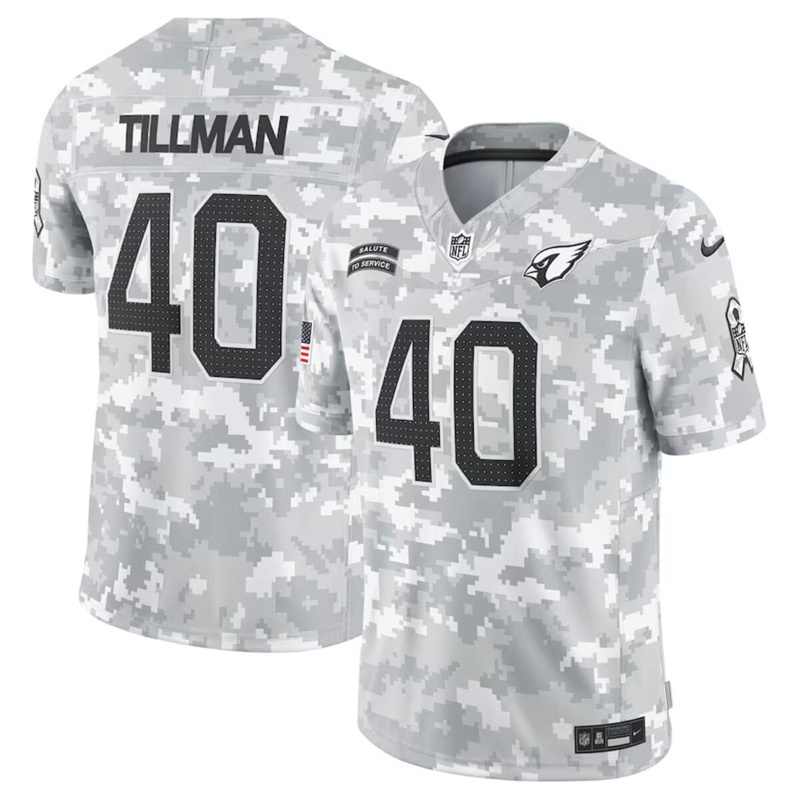Men's Arizona Cardinals #40 Pat Tillman 2024 F.U.S.E Arctic Camo Salute to Service Limited Stitched Football Jersey Men's Arizona Cardinals #40 Pat Tillman 2024 F.U.S.E Arctic Camo Salute to Service Limited Stitched Football Jersey