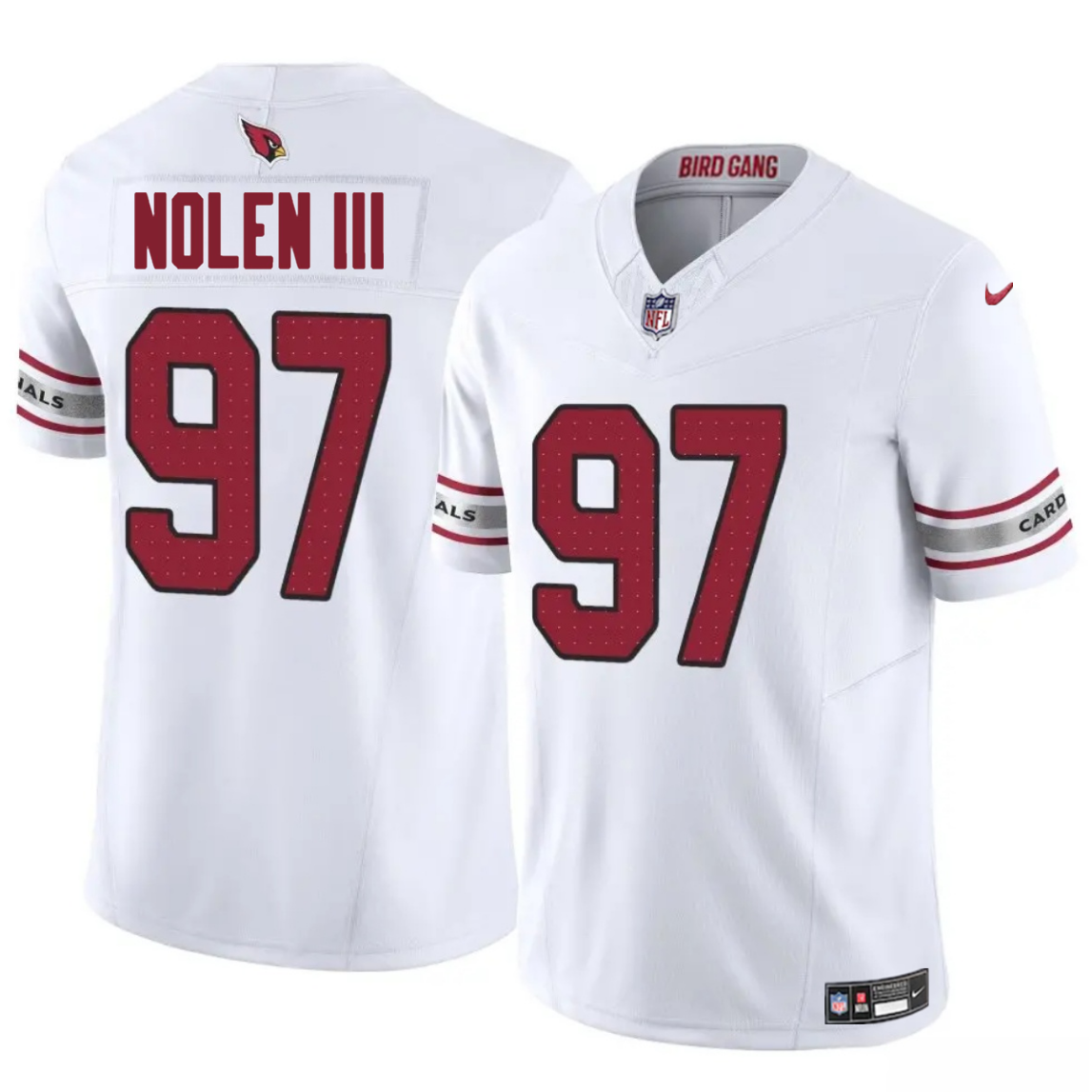 Men's Arizona Cardinals #97 Walter Nolen III White 2025 Draft F.U.S.E. Vapor Untouchable Limited Stitched Jersey Men's Arizona Cardinals #97 Walter Nolen III White 2025 Draft F.U.S.E. Vapor Untouchable Limited Stitched Jersey