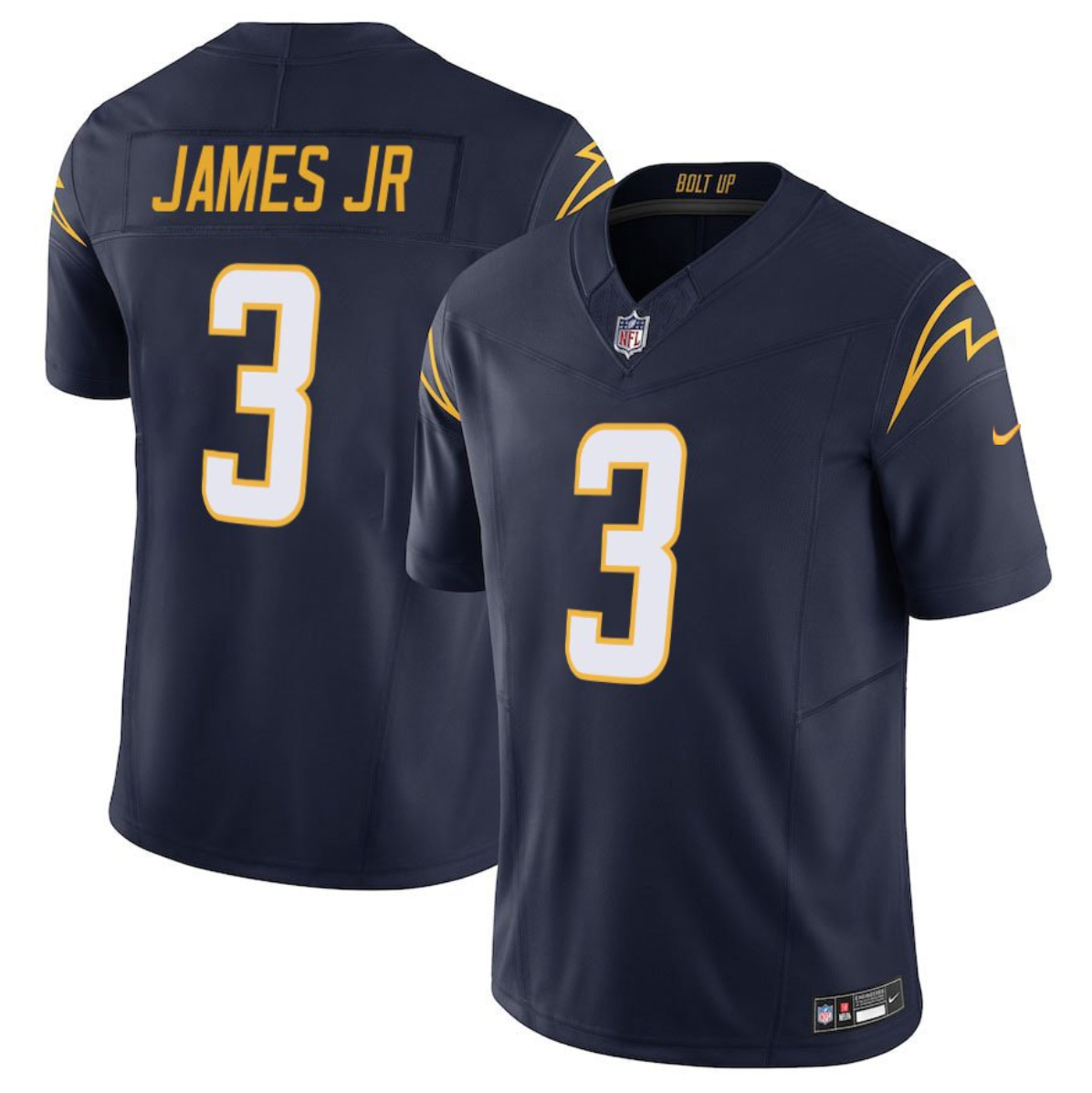 Men's Los Angeles Chargers #3 Derwin James JR Navy 2025 F.U.S.E Vapor Limited Stitched Football Jersey Men's Los Angeles Chargers #3 Derwin James JR Navy 2025 F.U.S.E Vapor Limited Stitched Football Jersey