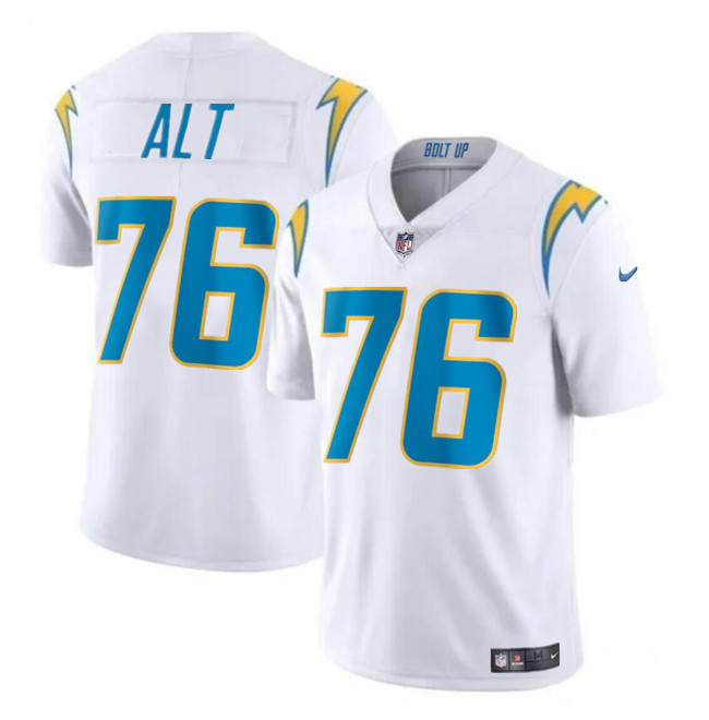 Men's Los Angeles Chargers #76 Joe Alt White Vapor Limited Stitched Football Jersey Men's Los Angeles Chargers #76 Joe Alt White Vapor Limited Stitched Football Jersey