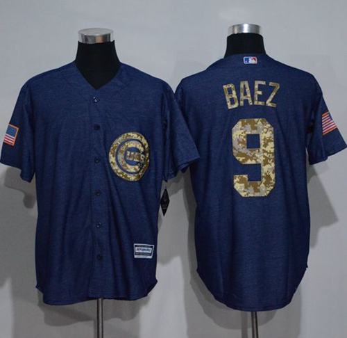 Cubs #9 Javier Baez Denim Blue Salute to Service Stitched MLB Jersey Cubs #9 Javier Baez Denim Blue Salute to Service Stitched MLB Jersey