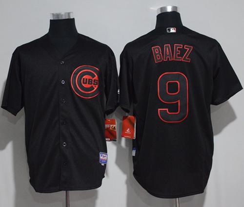 Cubs #9 Javier Baez Black Strip Stitched MLB Jersey Cubs #9 Javier Baez Black Strip Stitched MLB Jersey