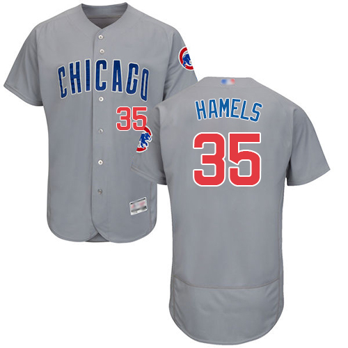 Cubs #35 Cole Hamels Grey Flexbase Authentic Collection Road Stitched MLB Jersey Cubs #35 Cole Hamels Grey Flexbase Authentic Collection Road Stitched MLB Jersey