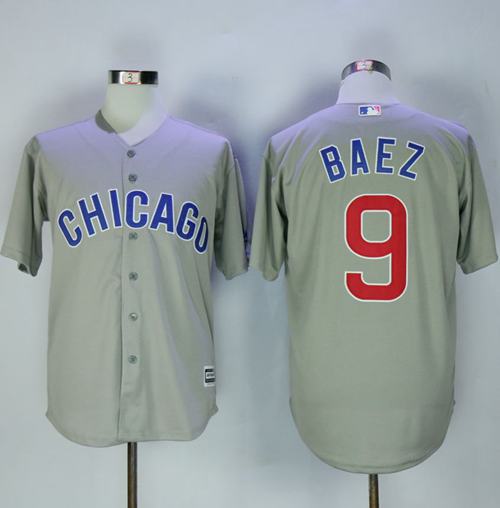 Cubs #9 Javier Baez Grey New Cool Base Stitched MLB Jersey Cubs #9 Javier Baez Grey New Cool Base Stitched MLB Jersey