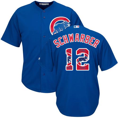 Cubs #12 Kyle Schwarber Blue Team Logo Fashion Stitched MLB Jersey Cubs #12 Kyle Schwarber Blue Team Logo Fashion Stitched MLB Jersey