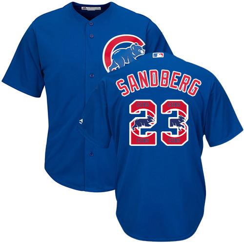Cubs #23 Ryne Sandberg Blue Team Logo Fashion Stitched MLB Jersey Cubs #23 Ryne Sandberg Blue Team Logo Fashion Stitched MLB Jersey