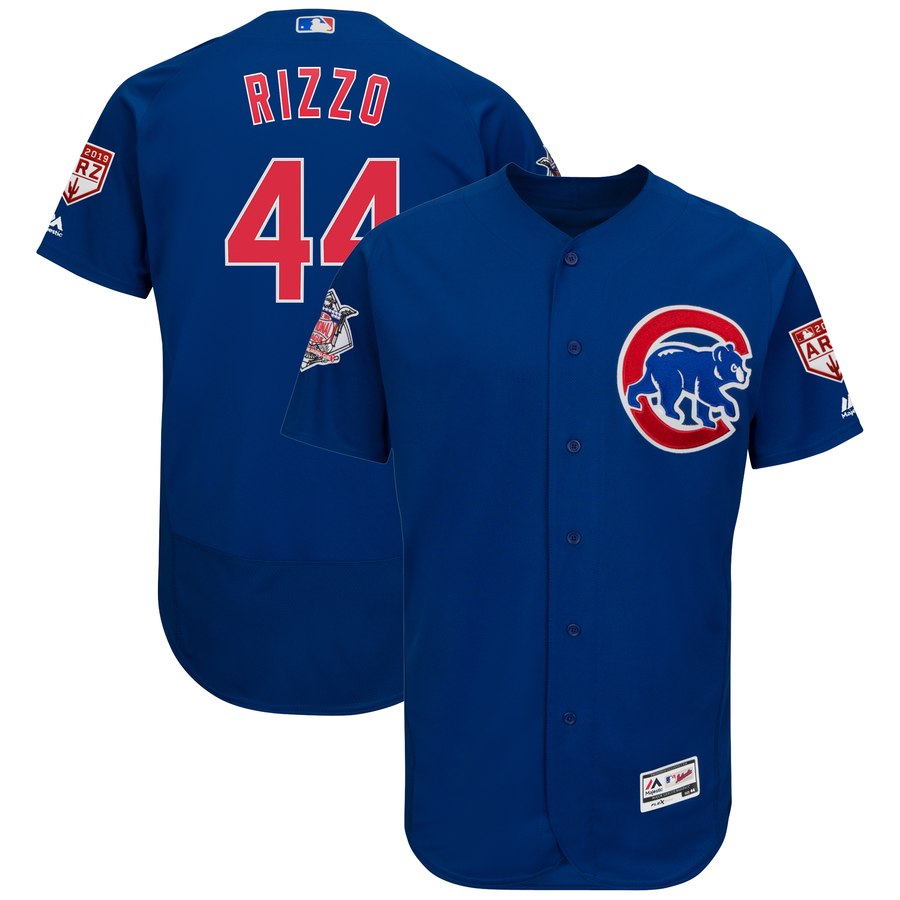 Cubs #44 Anthony Rizzo Blue 2019 Spring Training Flex Base Stitched MLB Jersey Cubs #44 Anthony Rizzo Blue 2019 Spring Training Flex Base Stitched MLB Jersey