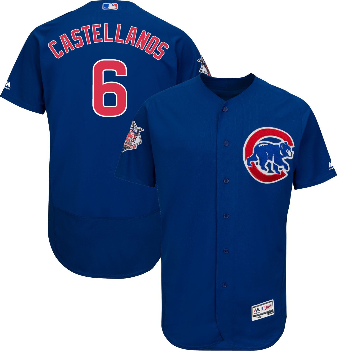 Cubs #6 Nicholas Castellanos Blue Flexbase Authentic Collection Stitched MLB Jersey Cubs #6 Nicholas Castellanos Blue Flexbase Authentic Collection Stitched MLB Jersey
