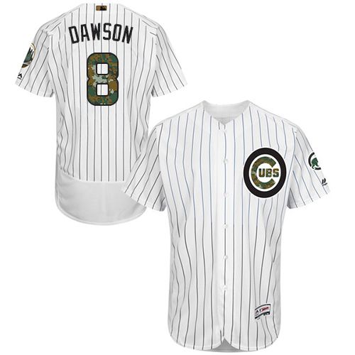 Cubs #8 Andre Dawson White(Blue Strip) Flexbase Authentic Collection Memorial Day Stitched MLB Jersey Cubs #8 Andre Dawson White(Blue Strip) Flexbase Authentic Collection Memorial Day Stitched MLB Jersey