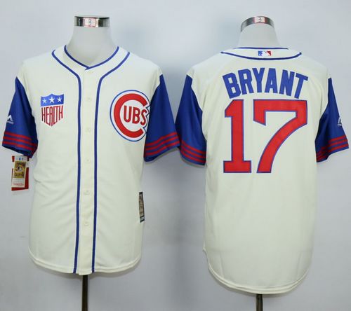 Cubs #17 Kris Bryant Cream/Blue 1942 Turn Back The Clock Stitched MLB Jersey Cubs #17 Kris Bryant Cream/Blue 1942 Turn Back The Clock Stitched MLB Jersey