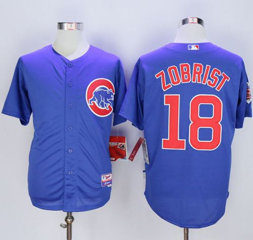 Cubs #18 Ben Zobrist Blue Alternate Cool Base Stitched MLB Jersey Cubs #18 Ben Zobrist Blue Alternate Cool Base Stitched MLB Jersey