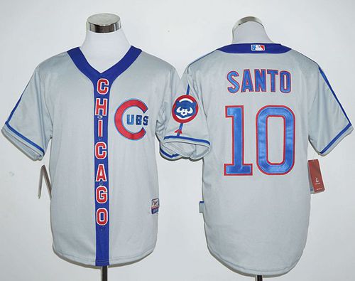 Cubs #10 Ron Santo Grey Cooperstown Stitched MLB Jersey Cubs #10 Ron Santo Grey Cooperstown Stitched MLB Jersey