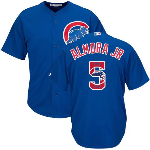 Cubs #5 Albert Almora Jr. Blue Team Logo Fashion Stitched MLB Jersey Cubs #5 Albert Almora Jr. Blue Team Logo Fashion Stitched MLB Jersey