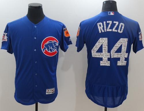 Cubs #44 Anthony Rizzo Blue 2017 Spring Training Authentic Flex Base Stitched MLB Jersey Cubs #44 Anthony Rizzo Blue 2017 Spring Training Authentic Flex Base Stitched MLB Jersey