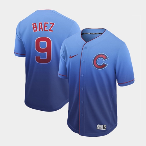 Nike Cubs #9 Javier Baez Royal Fade Authentic Stitched MLB Jersey Nike Cubs #9 Javier Baez Royal Fade Authentic Stitched MLB Jersey