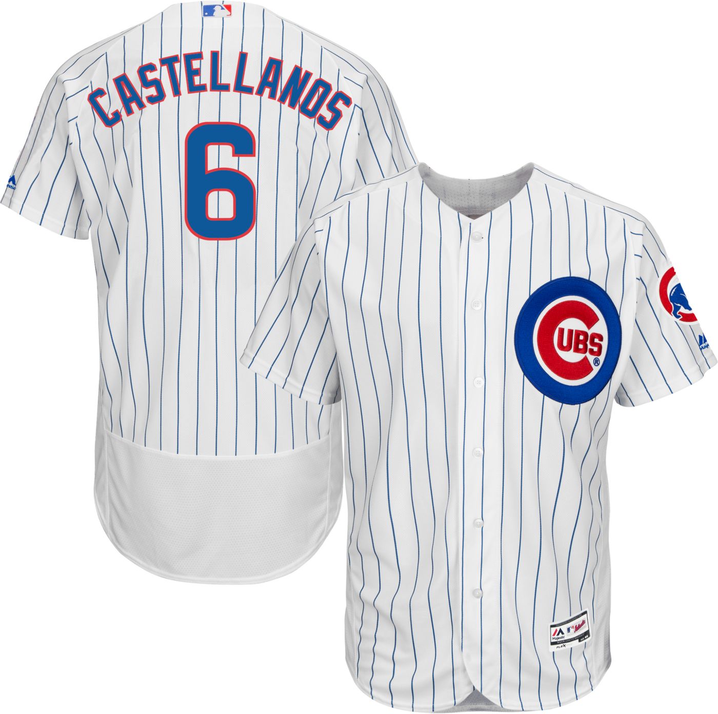 Cubs #6 Nicholas Castellanos White Flexbase Authentic Collection Stitched MLB Jersey Cubs #6 Nicholas Castellanos White Flexbase Authentic Collection Stitched MLB Jersey