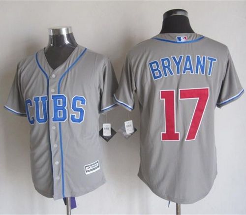 Cubs #17 Kris Bryant Grey Alternate Road New Cool Base Stitched MLB Jersey Cubs #17 Kris Bryant Grey Alternate Road New Cool Base Stitched MLB Jersey
