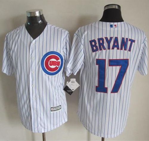 Cubs #17 Kris Bryant White Strip New Cool Base Stitched MLB Jersey Cubs #17 Kris Bryant White Strip New Cool Base Stitched MLB Jersey