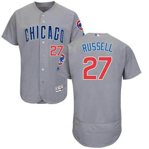 Cubs #27 Addison Russell Grey Flexbase Authentic Collection Road Stitched MLB Jersey Cubs #27 Addison Russell Grey Flexbase Authentic Collection Road Stitched MLB Jersey
