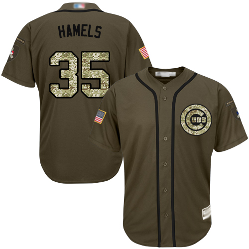 Cubs #35 Cole Hamels Green Salute to Service Stitched MLB Jersey Cubs #35 Cole Hamels Green Salute to Service Stitched MLB Jersey