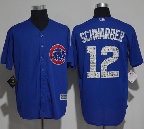 Cubs #12 Kyle Schwarber Blue 2017 Spring Training Authentic Flex Base Stitched MLB Jersey Cubs #12 Kyle Schwarber Blue 2017 Spring Training Authentic Flex Base Stitched MLB Jersey