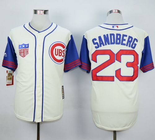 Cubs #23 Ryne Sandberg Cream/Blue 1942 Turn Back The Clock Stitched MLB Jersey Cubs #23 Ryne Sandberg Cream/Blue 1942 Turn Back The Clock Stitched MLB Jersey