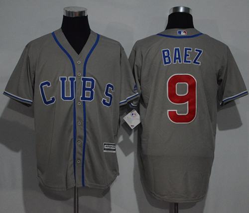 Cubs #9 Javier Baez Grey New Cool Base Alternate Road Stitched MLB Jersey Cubs #9 Javier Baez Grey New Cool Base Alternate Road Stitched MLB Jersey