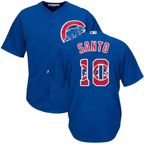 Cubs #10 Ron Santo Blue Team Logo Fashion Stitched MLB Jersey Cubs #10 Ron Santo Blue Team Logo Fashion Stitched MLB Jersey