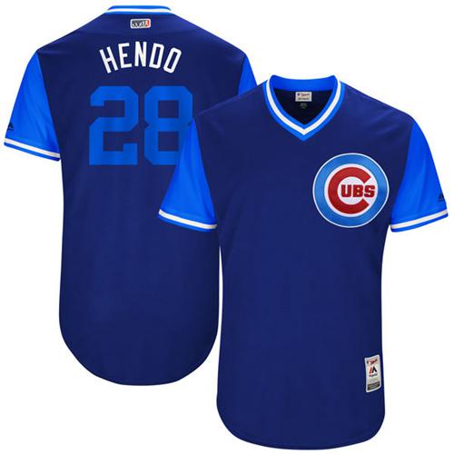 Cubs #28 Kyle Hendricks Royal 