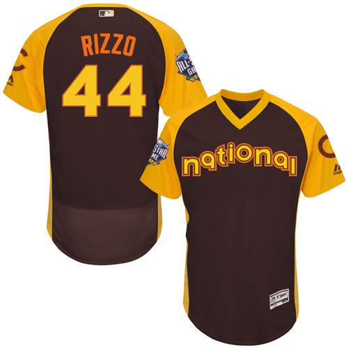 Cubs #44 Anthony Rizzo Brown Flexbase Authentic Collection 2016 All-Star National League Stitched MLB Jersey Cubs #44 Anthony Rizzo Brown Flexbase Authentic Collection 2016 All-Star National League Stitched MLB Jersey