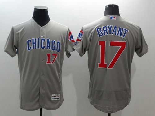 Cubs #17 Kris Bryant Grey Flexbase Authentic Collection Road Stitched MLB Jersey Cubs #17 Kris Bryant Grey Flexbase Authentic Collection Road Stitched MLB Jersey