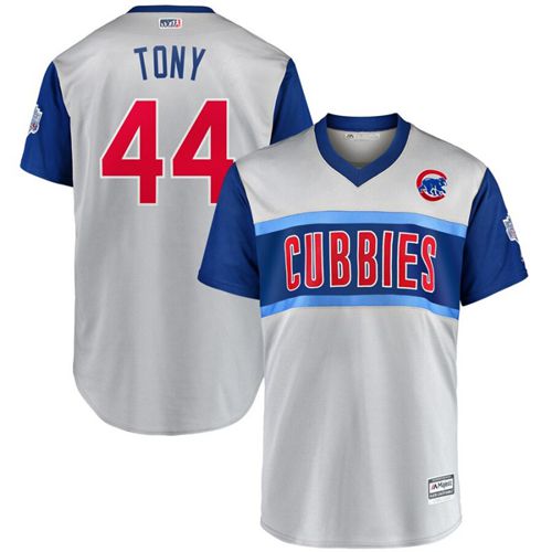 Cubs #44 Anthony Rizzo Gray "Tony" 2019 Little League Classic Stitched MLB Jersey Cubs #44 Anthony Rizzo Gray "Tony" 2019 Little League Classic Stitched MLB Jersey