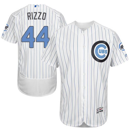 Cubs #44 Anthony Rizzo White(Blue Strip) Flexbase Authentic Collection Father's Day Stitched MLB Jersey Cubs #44 Anthony Rizzo White(Blue Strip) Flexbase Authentic Collection Father's Day Stitched MLB Jersey