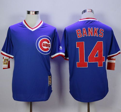 Cubs #14 Ernie Banks Blue Cooperstown Stitched MLB Jersey Cubs #14 Ernie Banks Blue Cooperstown Stitched MLB Jersey