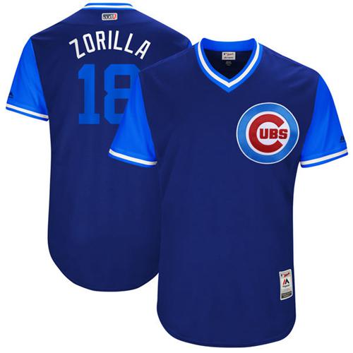 Cubs #18 Ben Zobrist Royal "Zorilla" Players Weekend Authentic Stitched MLB Jersey Cubs #18 Ben Zobrist Royal "Zorilla" Players Weekend Authentic Stitched MLB Jersey