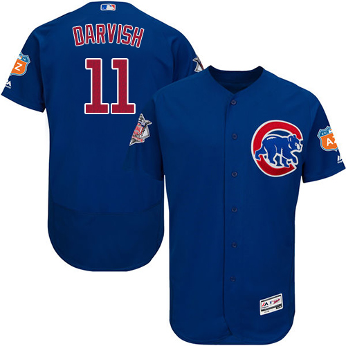 Cubs #11 Yu Darvish Blue Flexbase Authentic Collection Stitched MLB Jersey Cubs #11 Yu Darvish Blue Flexbase Authentic Collection Stitched MLB Jersey