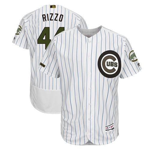 Cubs #44 Anthony Rizzo White(Blue Strip) Flexbase Authentic Collection 2018 Memorial Day Stitched MLB Jersey Cubs #44 Anthony Rizzo White(Blue Strip) Flexbase Authentic Collection 2018 Memorial Day Stitched MLB Jersey