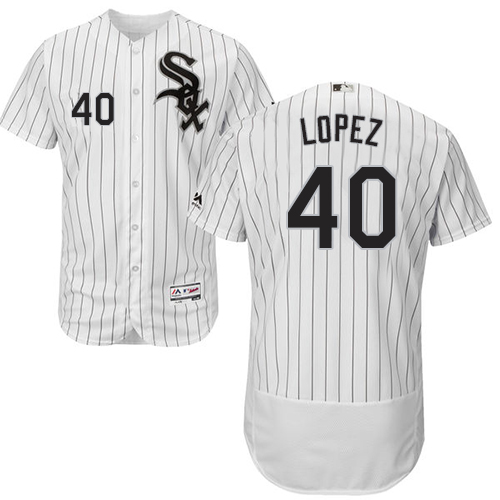 White Sox #40 Reynaldo Lopez White(Black Strip) Flexbase Authentic Collection Stitched MLB Jersey White Sox #40 Reynaldo Lopez White(Black Strip) Flexbase Authentic Collection Stitched MLB Jersey