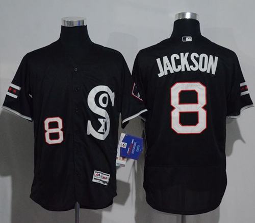 White Sox #8 Bo Jackson Black New Flexbase Authentic Collection Stitched MLB Jersey White Sox #8 Bo Jackson Black New Flexbase Authentic Collection Stitched MLB Jersey