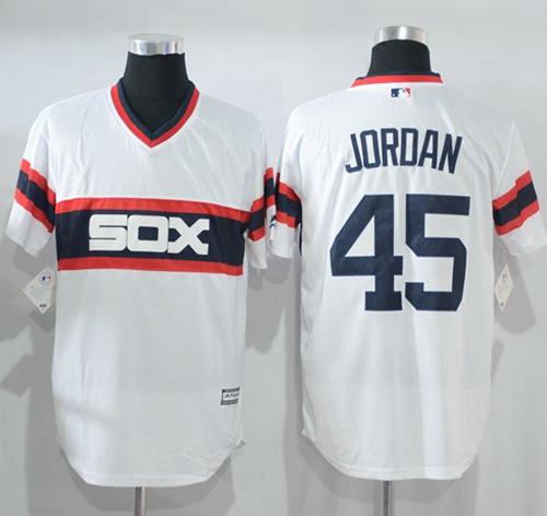 White Sox #45 Michael Jordan White New Cool Base Alternate Home Stitched MLB Jersey White Sox #45 Michael Jordan White New Cool Base Alternate Home Stitched MLB Jersey