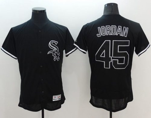 White Sox #45 Michael Jordan Black Fashion Flexbase Authentic Collection Stitched MLB Jersey White Sox #45 Michael Jordan Black Fashion Flexbase Authentic Collection Stitched MLB Jersey