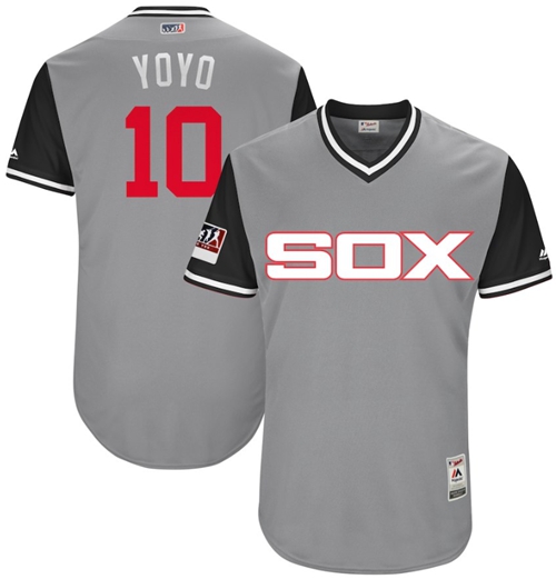 White Sox #10 Yoan Moncada Grey "Yoyo" Players Weekend Authentic Stitched MLB Jersey White Sox #10 Yoan Moncada Grey "Yoyo" Players Weekend Authentic Stitched MLB Jersey