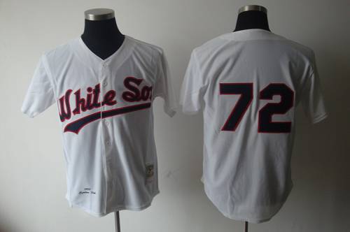 1990 Mitchell and Ness White Sox #72 Carlton Fisk White Throwback Stitched MLB Jersey 1990 Mitchell and Ness White Sox #72 Carlton Fisk White Throwback Stitched MLB Jersey