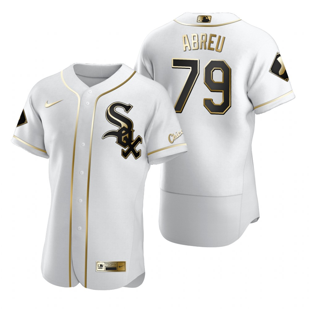 Chicago White Sox #79 Jose Abreu White Nike Men's Authentic Golden Edition MLB Jersey Chicago White Sox #79 Jose Abreu White Nike Men's Authentic Golden Edition MLB Jersey