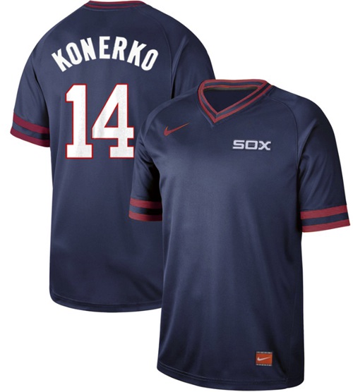 Nike White Sox #14 Paul Konerko Navy Authentic Cooperstown Collection Stitched MLB Jerseys Nike White Sox #14 Paul Konerko Navy Authentic Cooperstown Collection Stitched MLB Jerseys