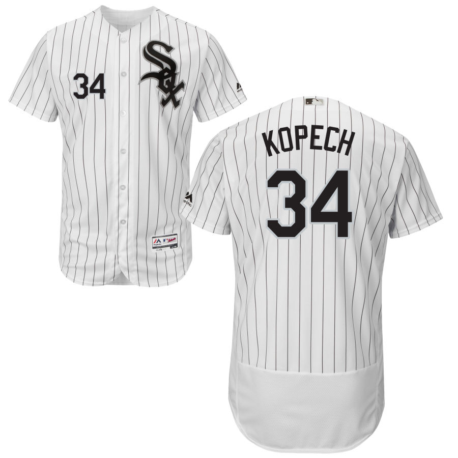 White Sox #34 Michael Kopech White(Black Strip) Home Flexbase Authentic Collection Stitched MLB Jersey White Sox #34 Michael Kopech White(Black Strip) Home Flexbase Authentic Collection Stitched MLB Jersey