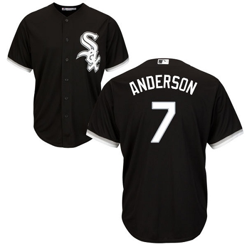 White Sox #7 Tim Anderson Black New Cool Base Stitched MLB Jersey White Sox #7 Tim Anderson Black New Cool Base Stitched MLB Jersey