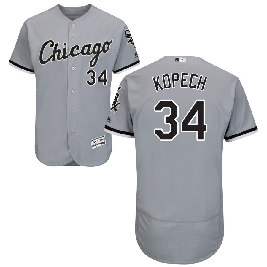 White Sox #34 Michael Kopech Grey Road Flexbase Authentic Collection Stitched MLB Jersey White Sox #34 Michael Kopech Grey Road Flexbase Authentic Collection Stitched MLB Jersey