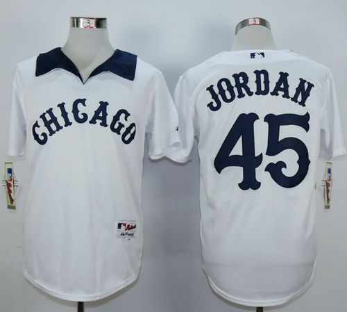 White Sox #45 Michael Jordan White 1976 Turn Back The Clock Stitched MLB Jersey White Sox #45 Michael Jordan White 1976 Turn Back The Clock Stitched MLB Jersey
