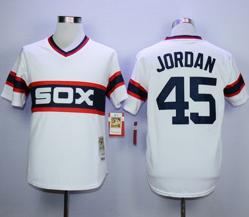 Mitchell And Ness 1983 White Sox #45 Michael Jordan White Throwback Stitched MLB Jersey Mitchell And Ness 1983 White Sox #45 Michael Jordan White Throwback Stitched MLB Jersey